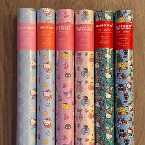 Hello Kitty Gift Wrapping Paper Lot (6)